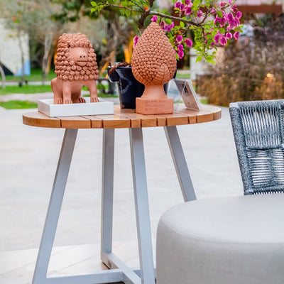 Tall Pedestal Side Table for Elegant Décor
