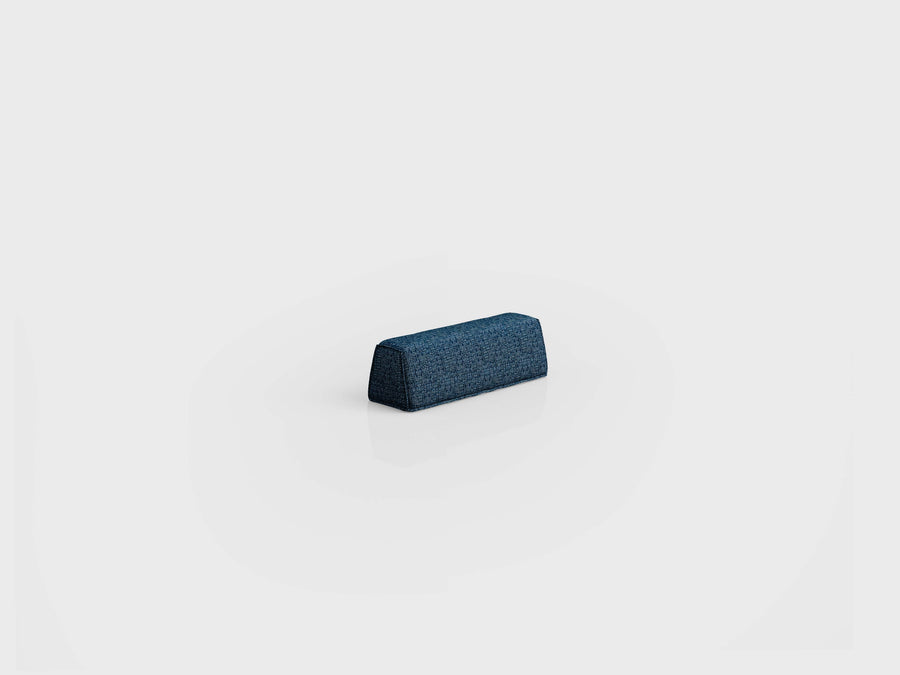 Soft Back Support with aluminium, wood and foam structure and fabric finishing, designed by Luciano Mandelli.