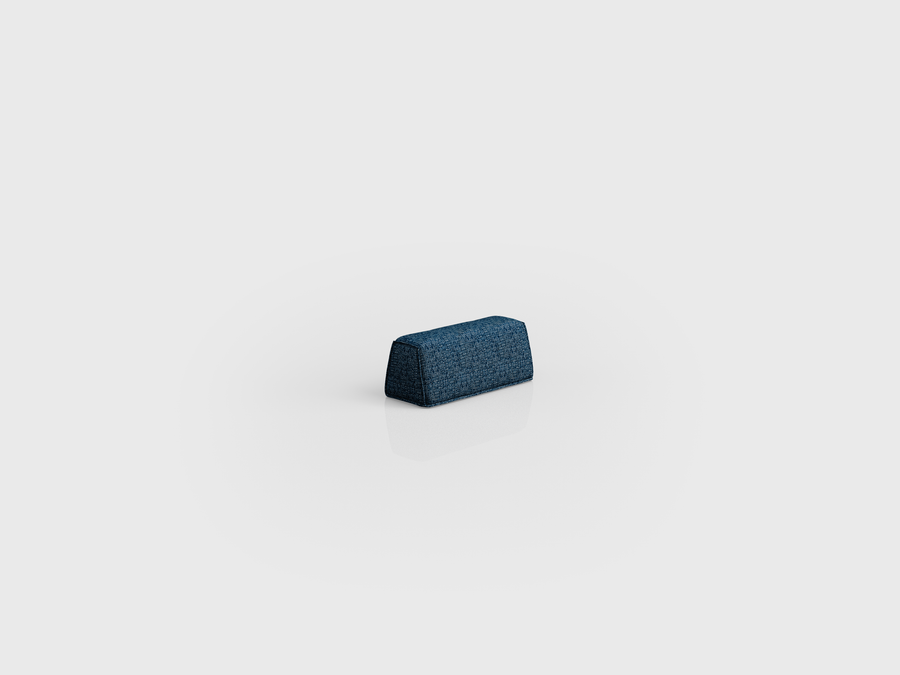 Soft Back Support with aluminium, wood and foam structure and fabric finishing, designed by Luciano Mandelli.