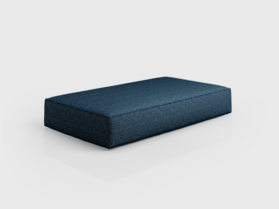 Soft Module with aluminium, wood and foam structure and fabric finishing, designed by Luciano Mandelli.