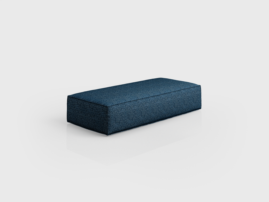 Soft Module with aluminium, wood and foam structure and fabric finishing, designed by Luciano Mandelli.