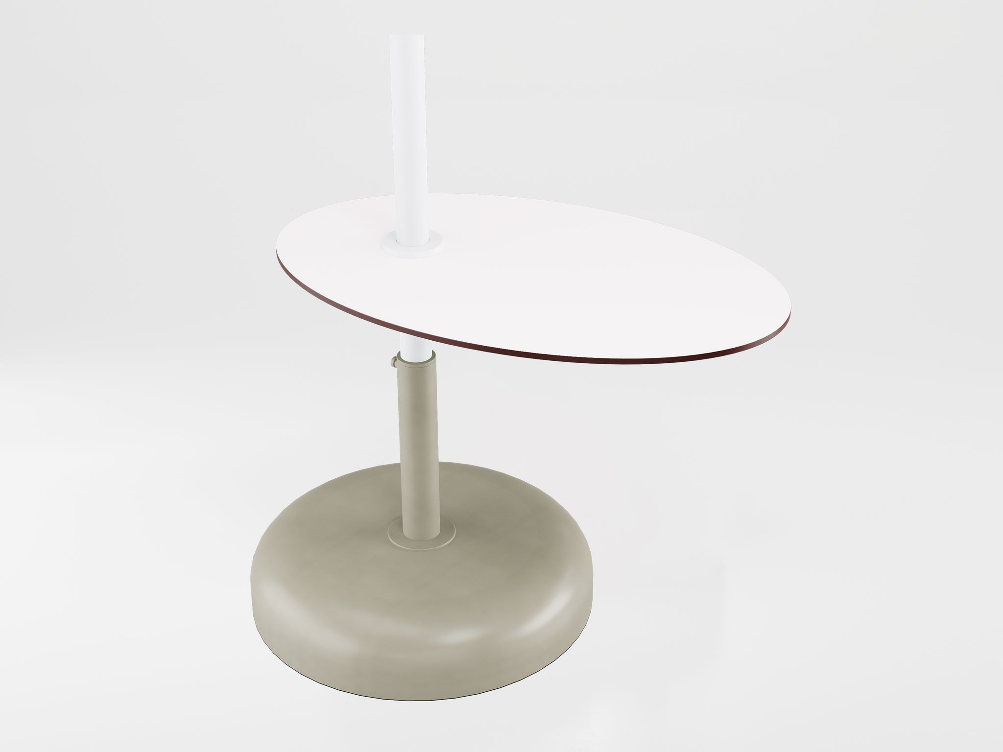 9214 - Oval Coupled Table For Ombrelone